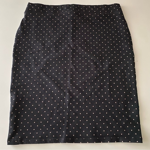 Old Navy Navy Blue Polka Dots Midi Skirt size S - Picture 2 of 4